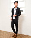 VICCI VICCI カルゼテーラードジャケットセットアップ(アンクルパンツ) シルバーバレット スーツ・フォーマル セットアップスーツ ブラック ネイビー ...