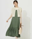 【SALE/50%OFF】any SiS L 【貴島明日香さんコラボ・3点セット】メッシュ ニット×キャミ ワンピース エニィスィス ジャケット・アウター テーラードジャケット・ブレザー グリーン ピンク ブルー【送料無料】