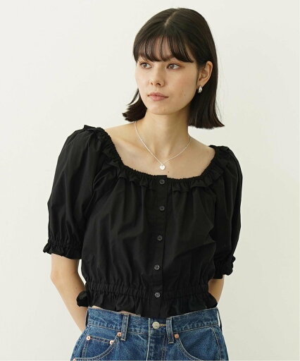 MILKFED. SQUARE NECK PUFF SLEEVE BLOUSE MILKFED. ミルクフェド トップス シャツ・ブラウス ホワイト ブルー ブラック【送料無料】 MILKFED. SQUARE NECK PUFF SLEEVE BLOUSE MILKFED. ミルクフェド トップス シャツ・ブラウス ホワイト ブルー ブラック【送料無料】