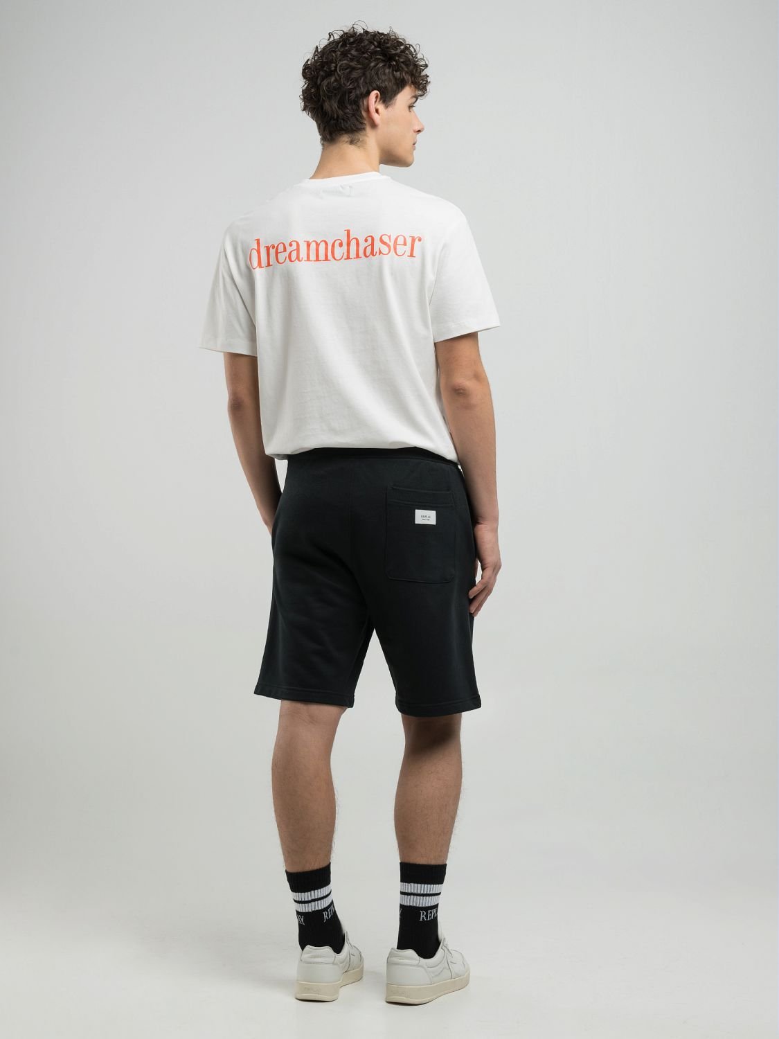 【SALE／10%OFF】REPLAY コットンフリースショーツ リプレイ パンツ ジャージ・スウェットパンツ ブラック グレー【送料無料】