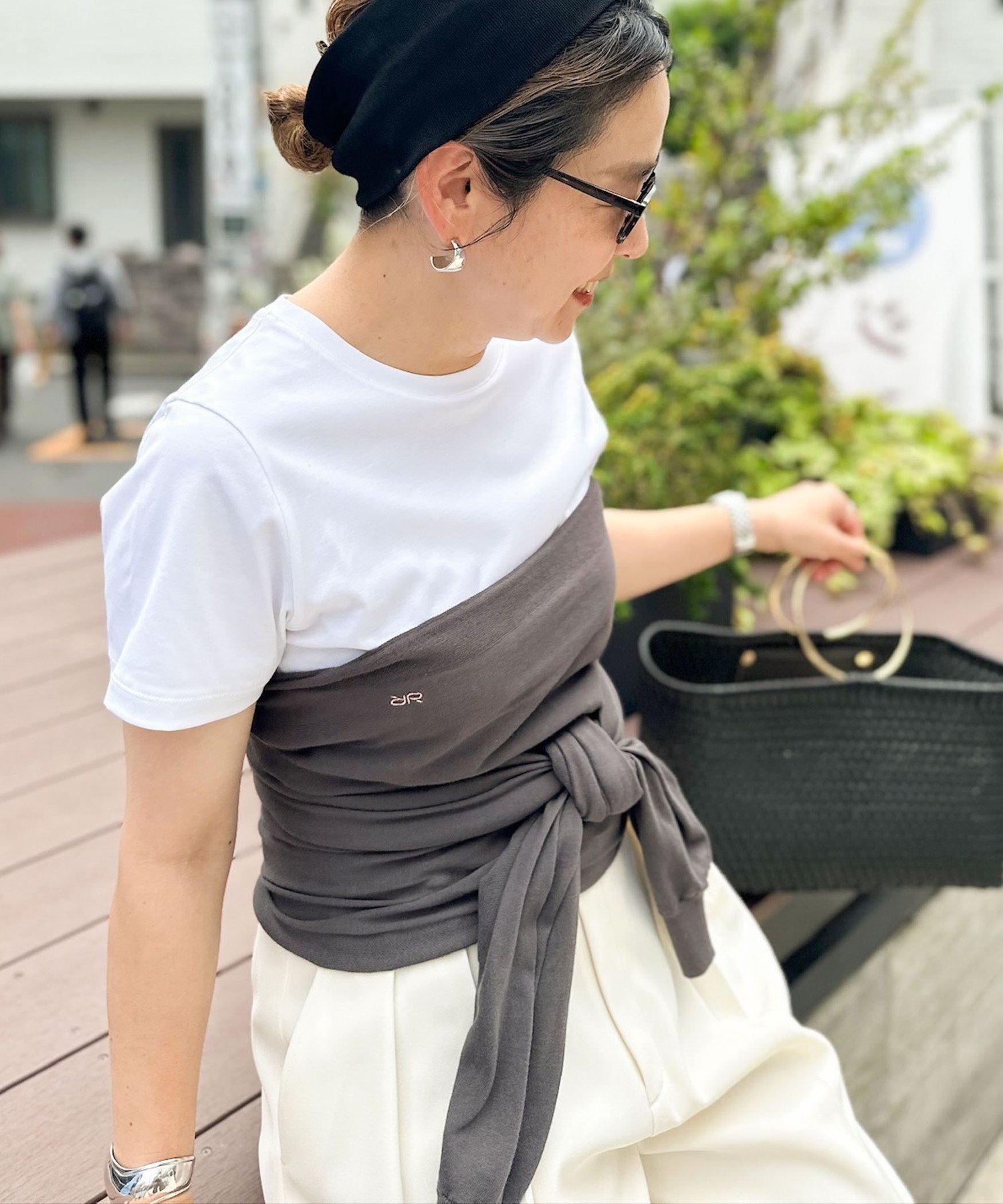 【SALE／60%OFF】Rie Miller 《手洗い可能》2WAYビスチェ ノーリーズ トップス ニット ベージュ グレー..