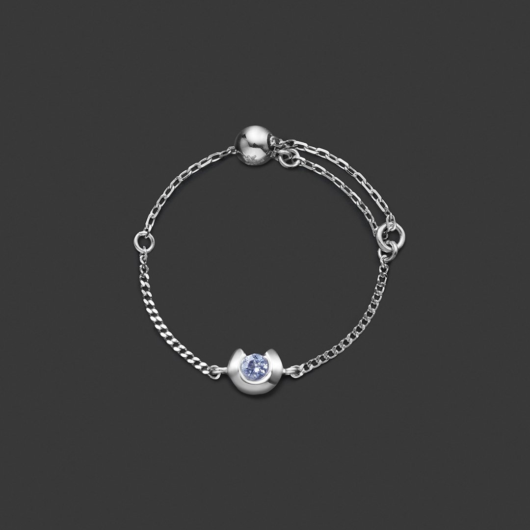 4℃ 【4°CHOMME+】【12月誕生石】 プラチナ チェーンリング ヨンドシー アクセサリー・腕時計 リング・指輪【送料無料】