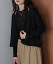 【SALE/37%OFF】La-gemme タンクレイヤードVネックカーディガン ラジュール トップス アンサンブル ベージュ グレー ブラック【送料無料】