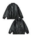 【SALE/20%OFF】HOOK 【HOOK】for girls オーバーサイズPUレザージャケット アイモハ ジャケット・アウター その他のジャケット・アウター ホワイト ブラウン ピンク ブラック【送料無料】(4)