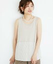 【SALE/10%OFF】le.coeur blanc ストライプレイヤータンク ルクールブラン トップス ノースリーブ・タンクトップ ベージュ ホワイト【送料...