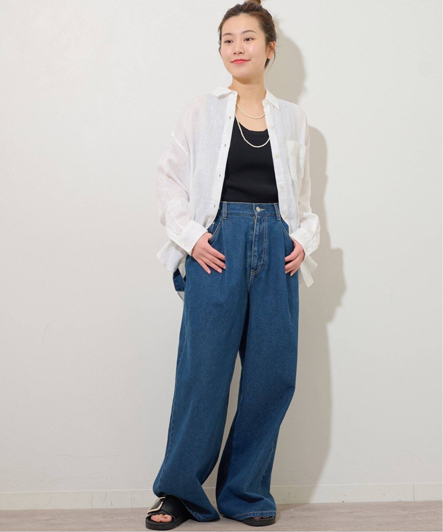 JOURNAL STANDARD relume 《追加3》Vis/Polyクルーネックリブタンクトップ ジャーナル スタンダード レリューム トップス ノースリーブ・タンクトップ ブラック ホワイト