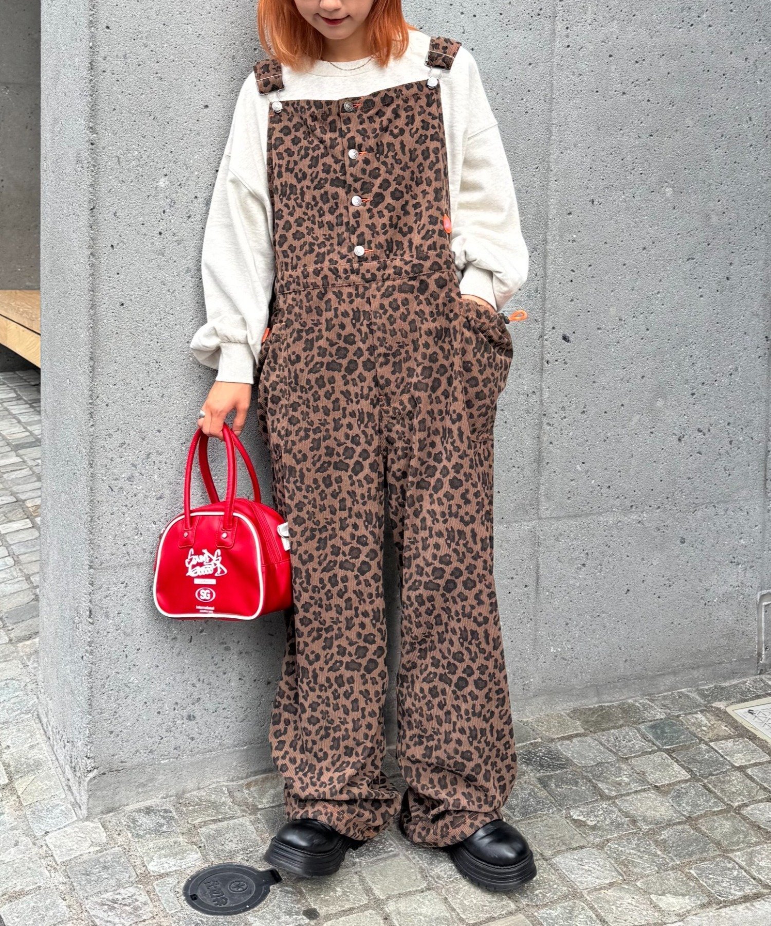 CIAOPANIC TYPY 【SOUNDS GOOOOD】製品染めコーデュロイスケーターオーバーオール チャオパニックティピー オールインワン・オーバーオール オーバーオール・サロペット ブラウン【送料無料】