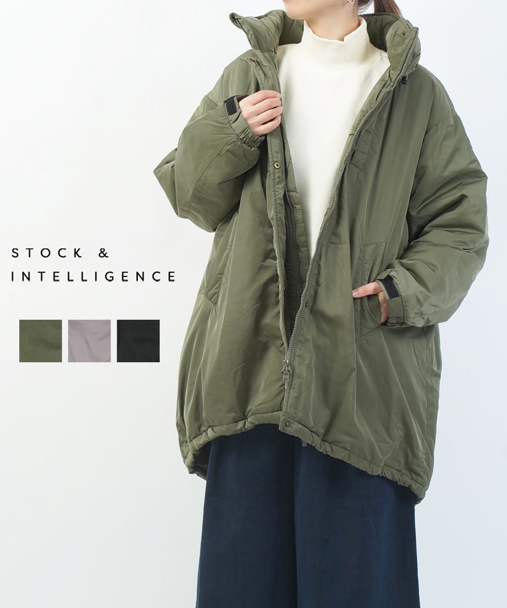 STOCK&INTELLIGENCE ストックアンドインテリジェンス エステルタフタフェイクダウンモンスターパーカ ブルーコムブルー ジャケット・アウター ミリタリージャケット【送料無料】