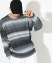 【SALE/55%OFF】a.v.v グラデーションワイドシルエットニット アー・ヴェ・ヴェ トップス ニット グレー オレンジ