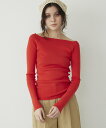 Whim Gazette 【THE PAUSE】オフショルニットプルオーバー ウィム ガゼット トップス ニット レッド ブラック ピンク【送料無料】