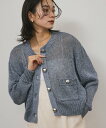 【SALE/50%OFF】SALON adam et rope' 【WEB限定】メタルボタンリネンカーディガン サロン アダム エ ロペ トップス カーディガン...