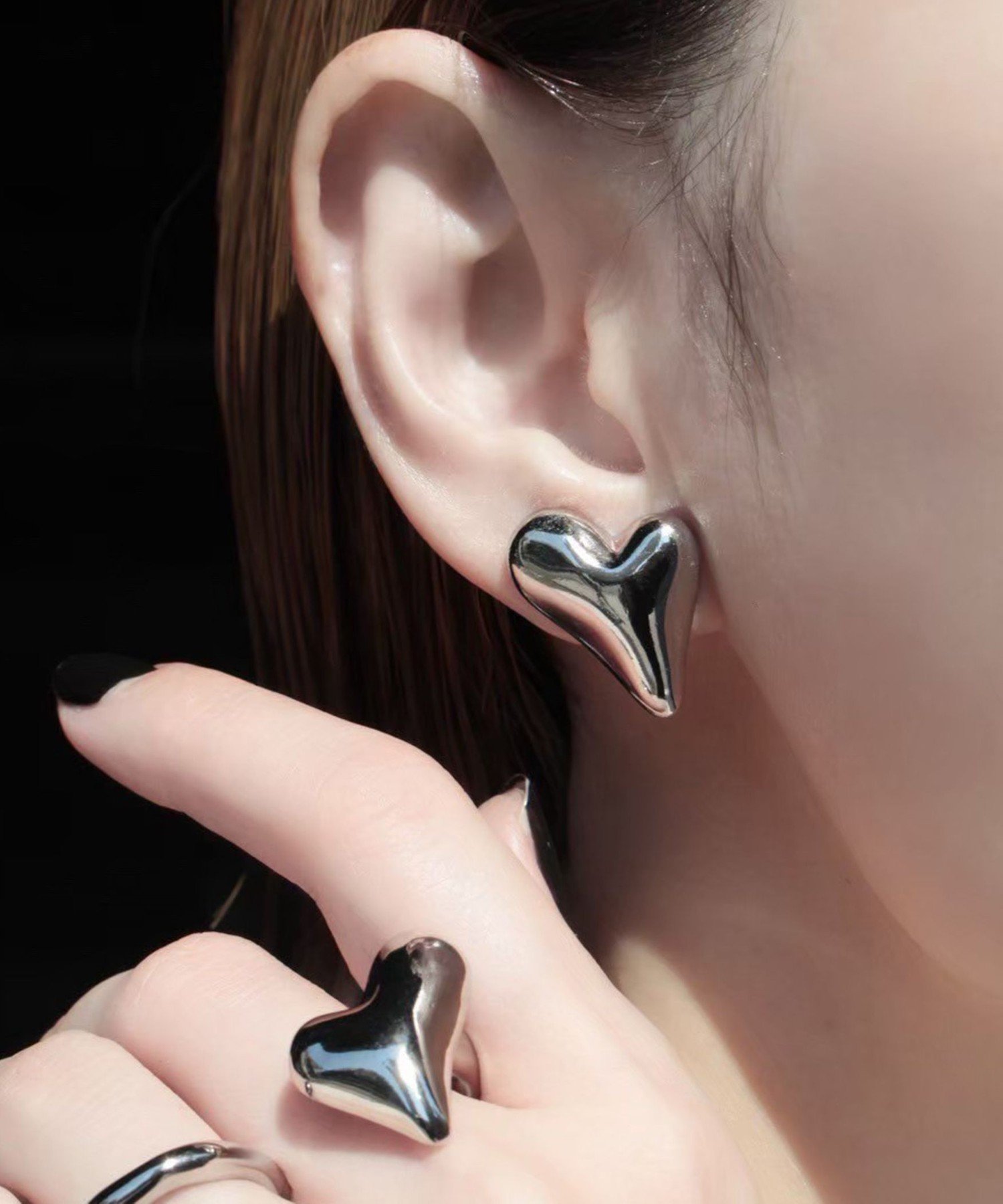 【SALE／40%OFF】BEAUTY&YOUTH UNITED ARROWS ＜Soierie＞Distort heart ピアス ビューティー＆ユース　ユナイテッドアローズ アクセサリー・腕時計 ピアス シルバー【送料無料】