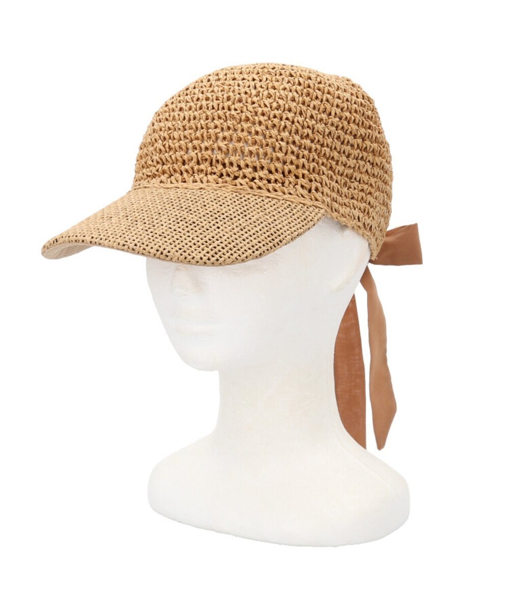 BACKYARD FAMILY バックリボン素材キャップ ローラ 帽子 キャップ ブラウン