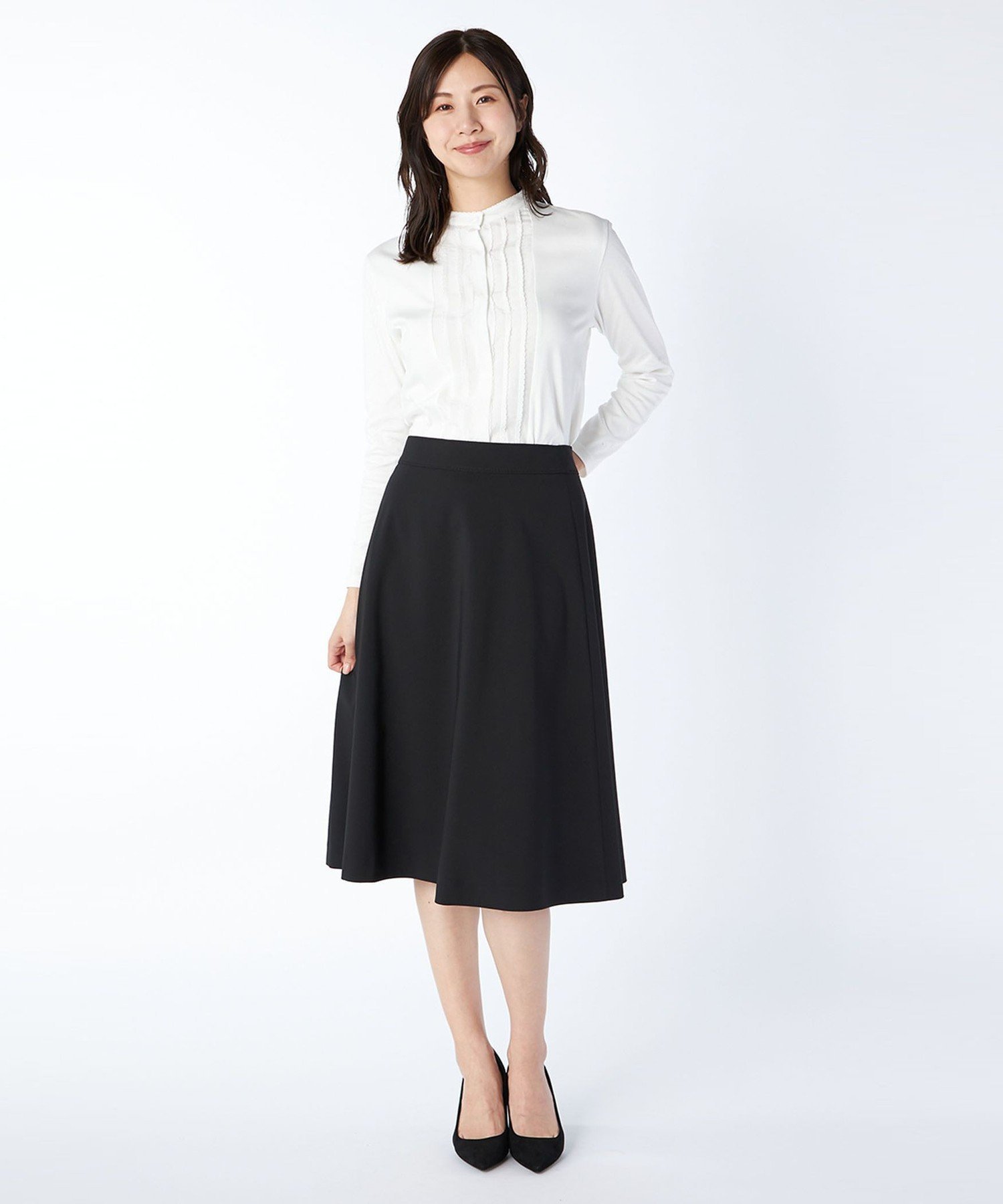KEITH 【Lサイズ】60/-スムースカットソースタンドカラー キース トップス カットソー・Tシャツ ホワイト ネイビー