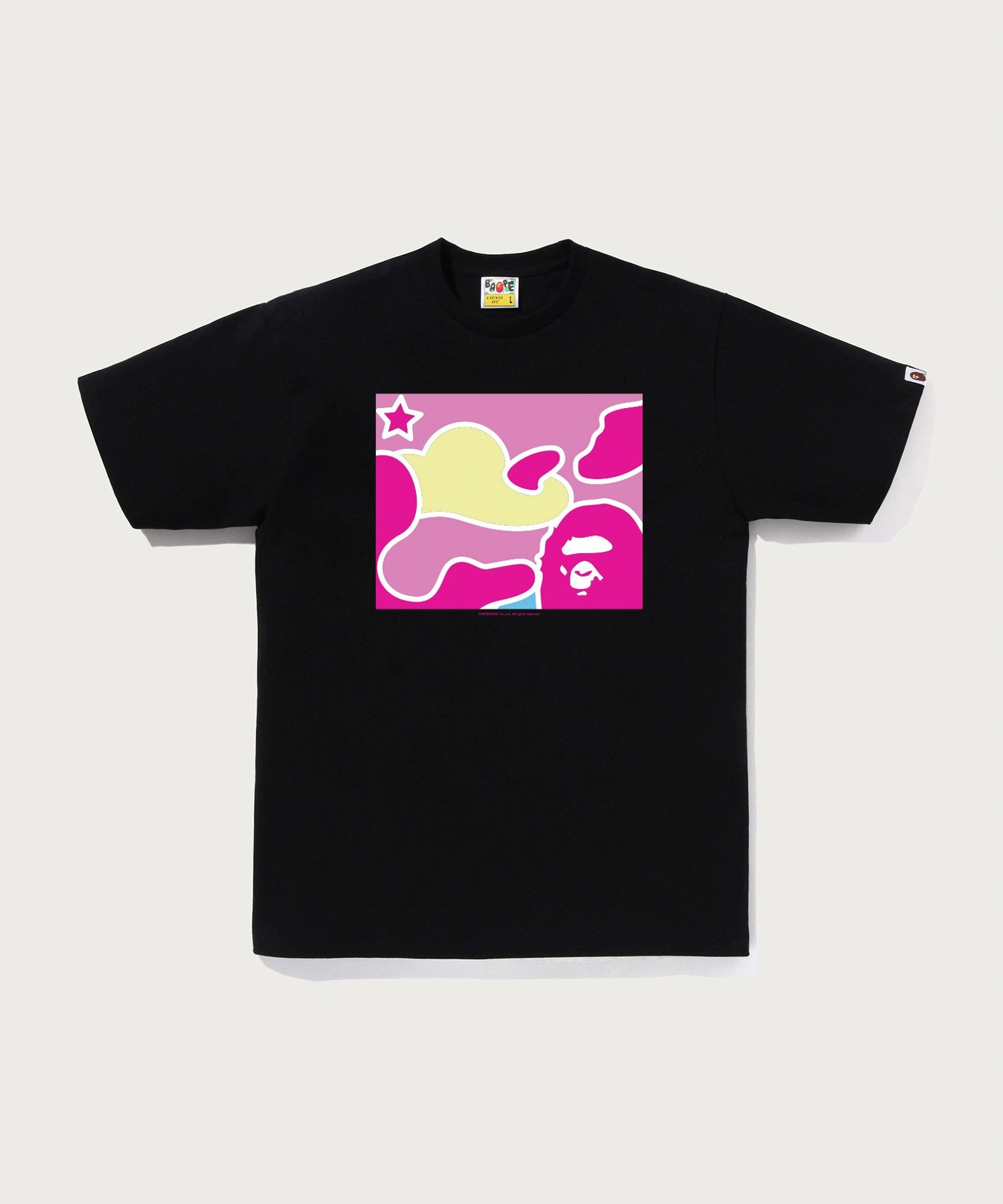 A BATHING APE STA CAMO FOCUS BOX TEE ア ベイシング エイプ トップス カットソー・Tシャツ ホワイト ブラック【送料無料】
