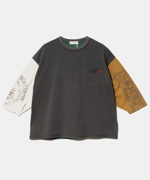 GSC WOMENS SELECT GENTIL/ジャンティー 袖プリント7分袖TEE (WOMENS) ゴースローキャラバン トップス カットソー・Tシャツ