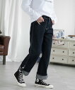 aimoha - select - aimoha -select-/ロールアップワイドデニム アイモハ パンツ ジーンズ・デニムパンツ ブルー ネイビー ホワイ...