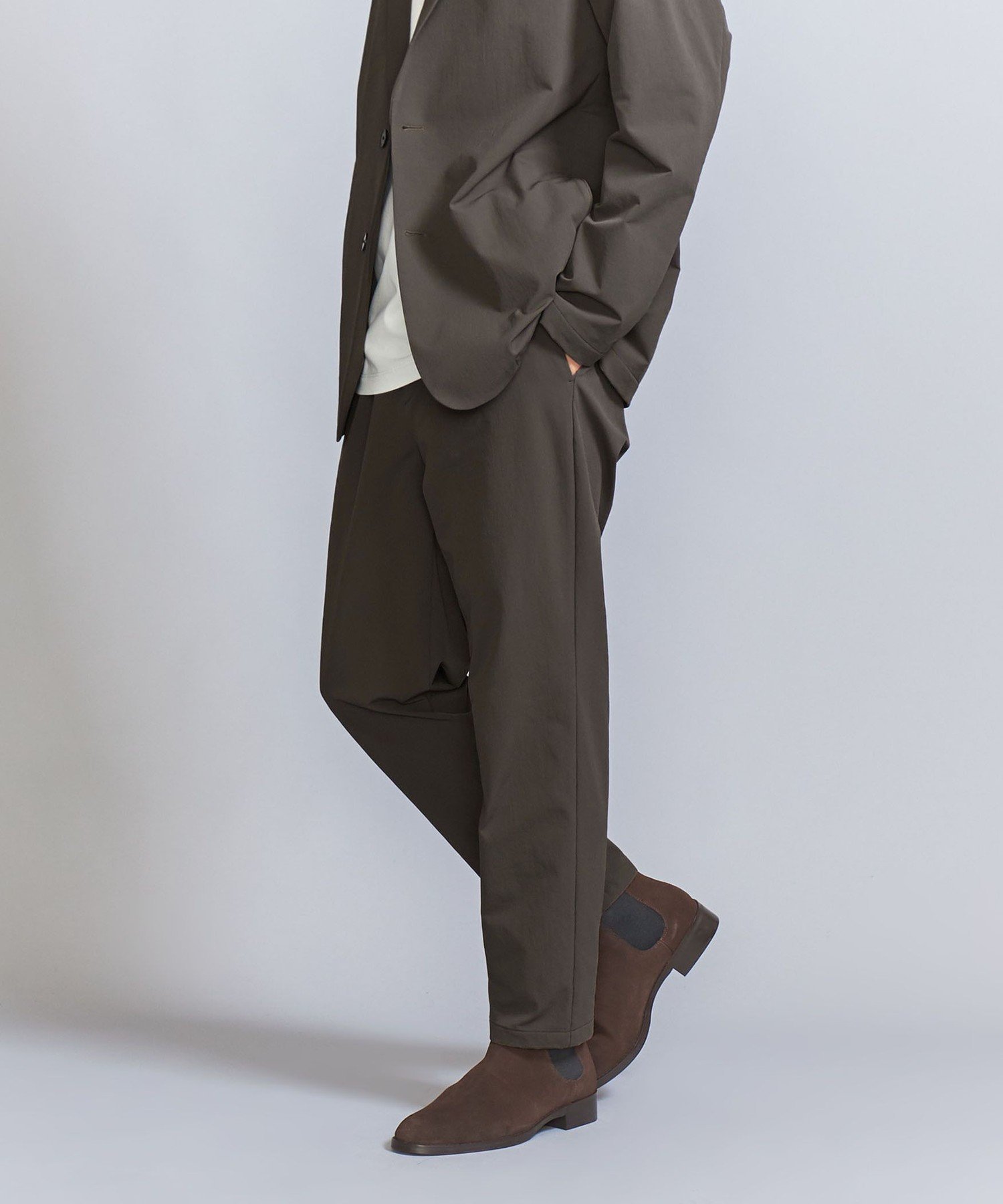 【SALE/40%OFF】BEAUTY&YOUTH UNITED ARROWS 小松マテーレ ウラケ 1プリーツ テーパードパンツ -ストレッチ セットアップ対応- ユナイテッドアローズ アウトレット パンツ その他のパンツ グリーン ブラック ネイビー【送料無料】