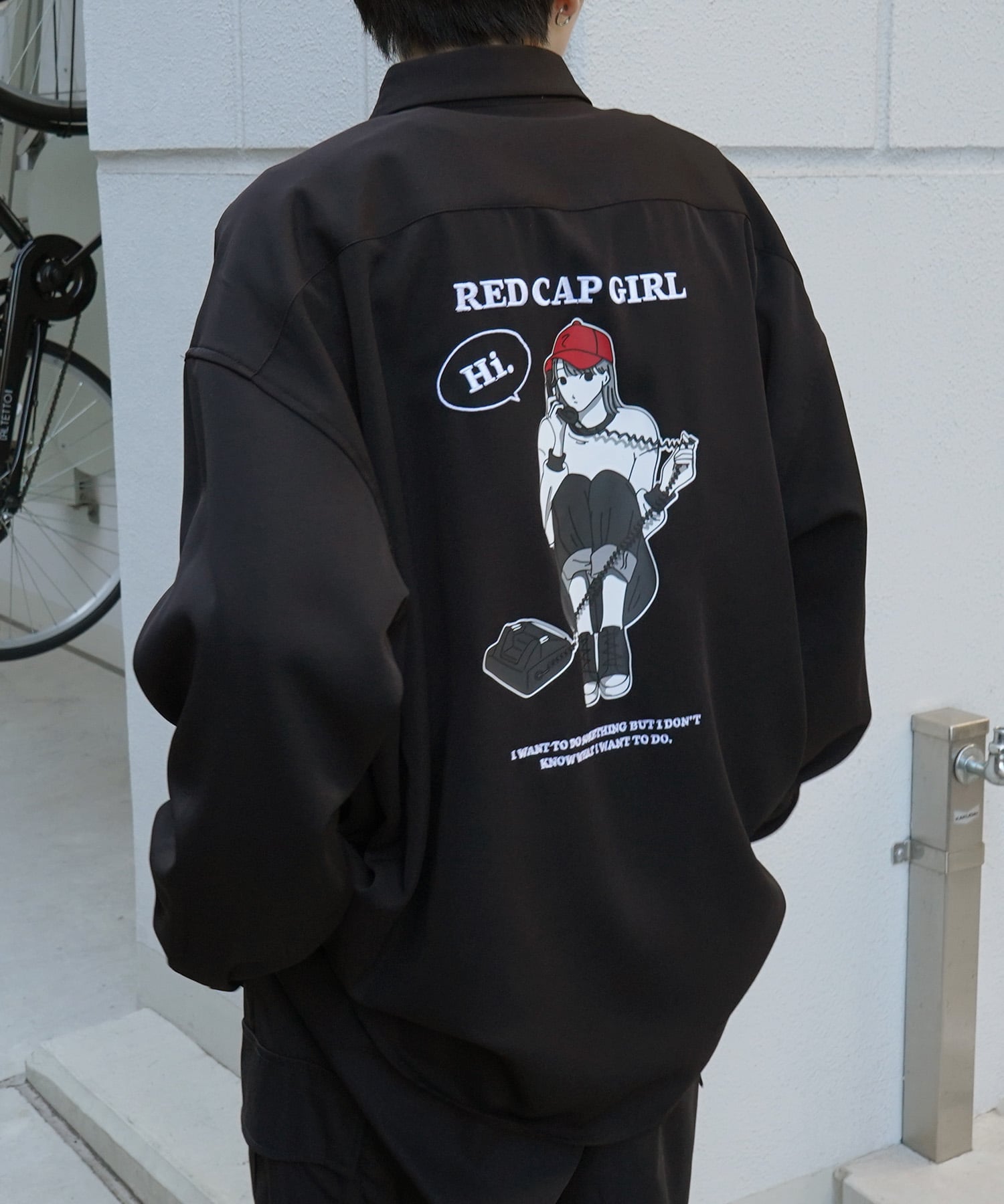 Confirm (M)RCGバックプリント刺繍シャツ コンファーム トップス シャツ・ブラウス グレー ブルー ホワイト ブラック【送料無料】