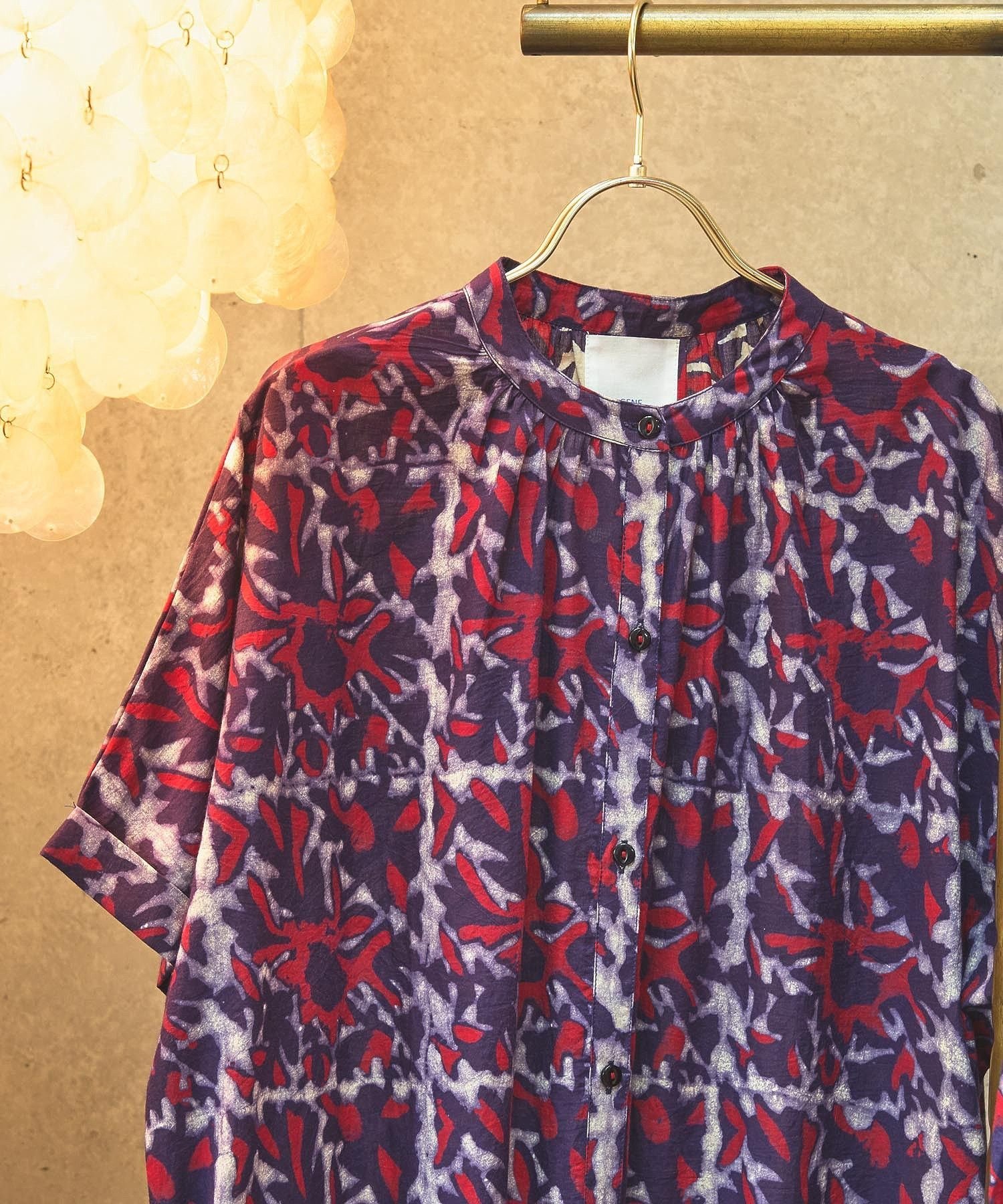 ROSE BUD INDIGO FLOWER SHIRTS OP ローズバッド ワンピース・ドレス その他のワンピース・ドレス レッド