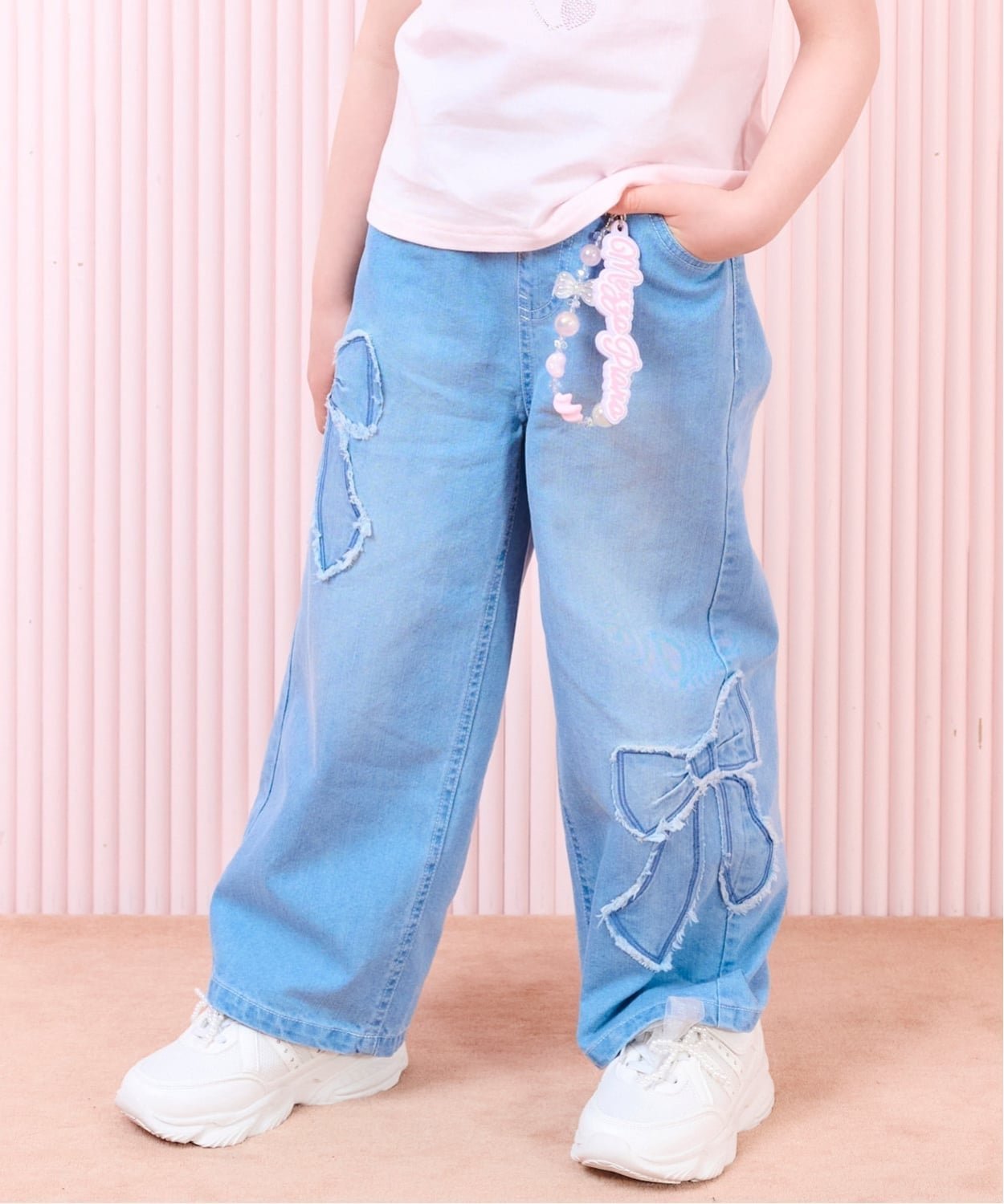 楽天市場】デニム ワイドパンツ（ブランドメゾピアノ）（キッズ
