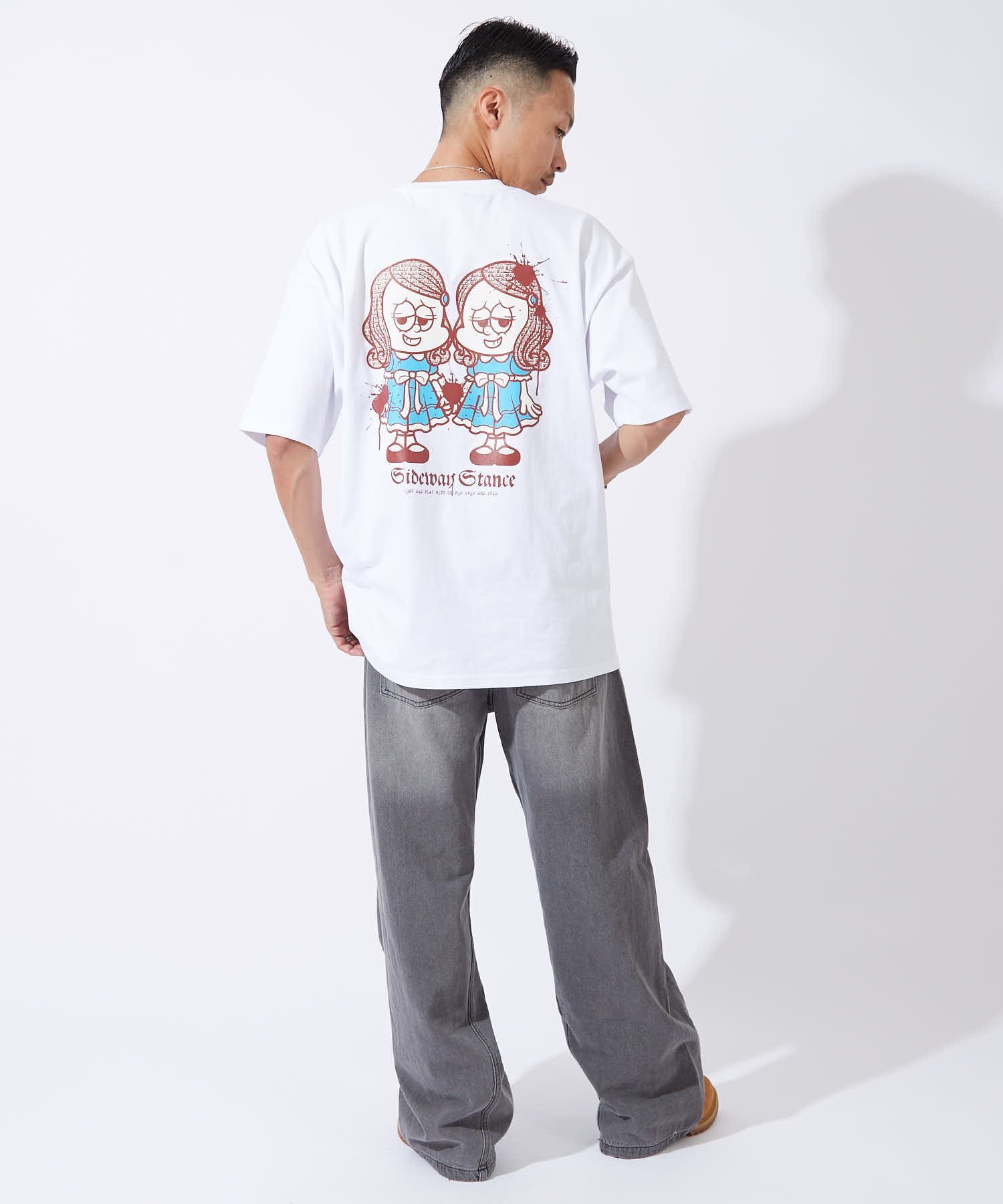 SIDEWAY STANCE SIDEWAY STANCE サイドウェイスタンス シスターズ 半袖Tシャツ インプローブス トップス カットソー・Tシャツ ホワイト ブラック