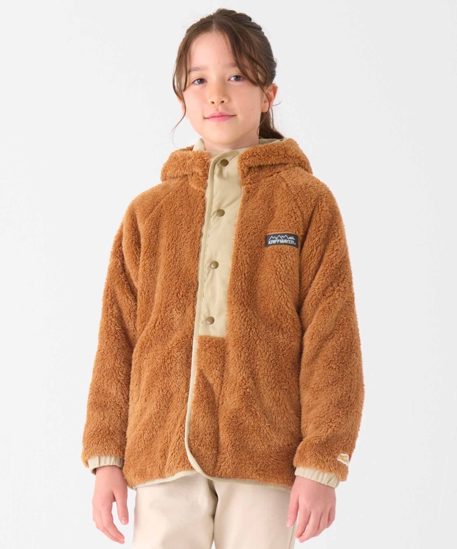 【SALE/20%OFF】KRIFF MAYER (K)耐風 ボア ジャケット クリフメイヤー ジャケット・アウター その他のジャケット・アウター グレー ホワ...