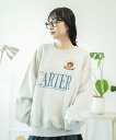 【SALE/50%OFF】FREAK'S STORE エンブレム ビッグロゴスウェット 24AW フリークスストア トップス スウェット・トレーナー グレー レッド