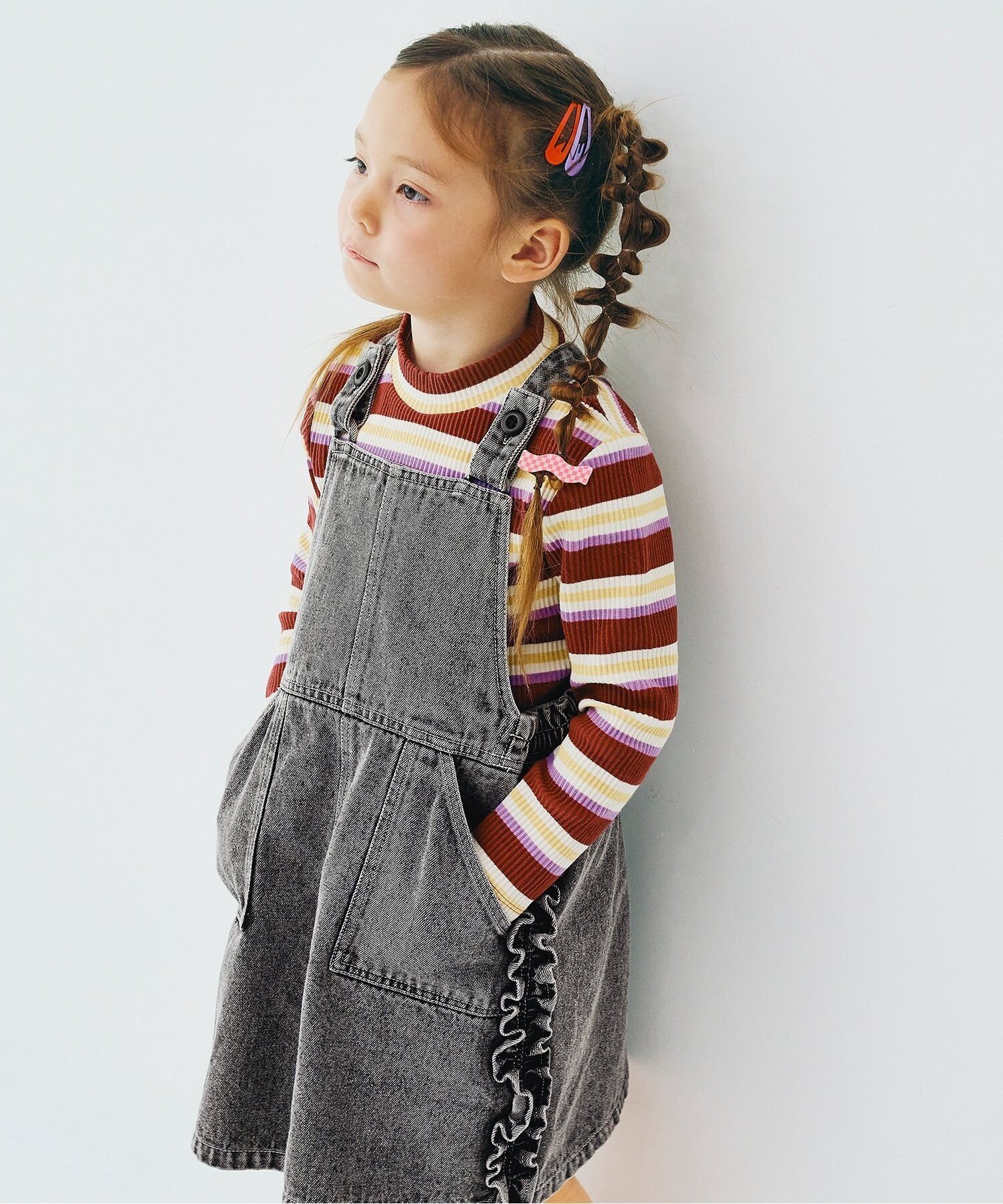 p.premier サイドフリルデニムジャンスカ エフオーオンラインストア ワンピース・ドレス ワンピース ブ..