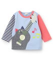 【SALE/50%OFF】baby cheer ねこギタートレーナー ナルミヤオンライン トップス スウェット・トレーナー ブルー ベージュ【送料無料】