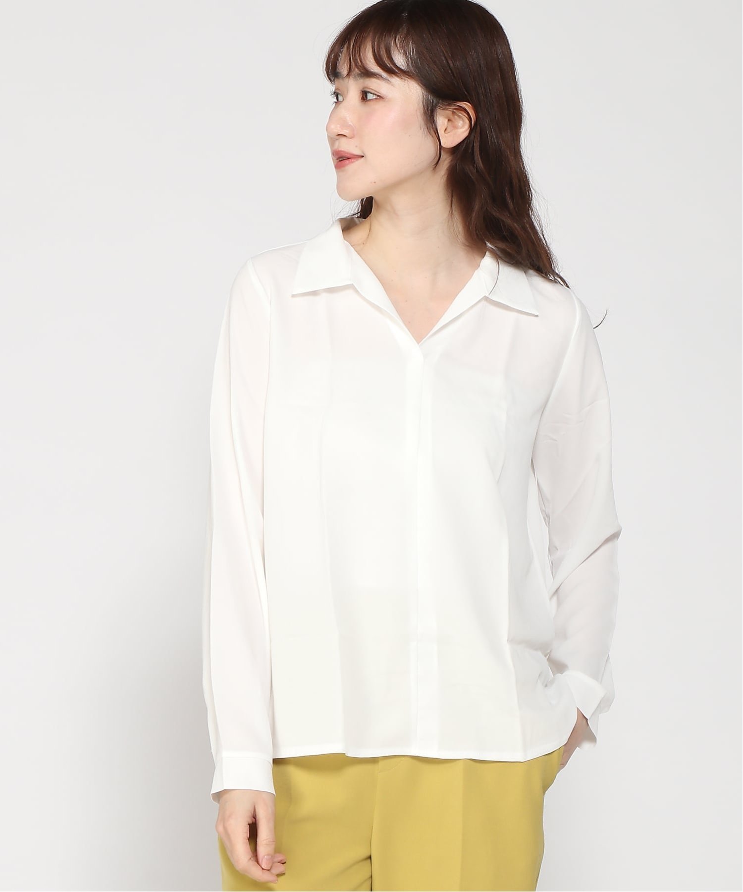 VIVIDLADY VIVIDLADY/(W)ブラウス レディース 長袖 ビビッドレディー トップス シャツ・ブラウス ホワイト