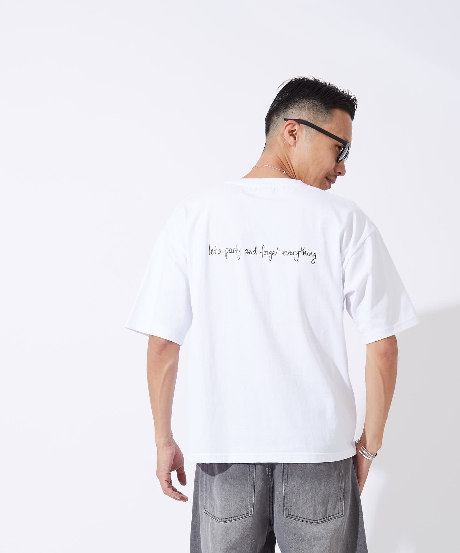 SIDEWAY STANCE SIDEWAY STANCE サイドウェイスタンス パーティスカル 半袖Tシャツ インプローブス トップス カットソー・Tシャツ ホワイト ブラック