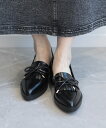 【SALE/5%OFF】aimoha - select - 【shoes365】ポインテッド トゥ厚底キルトローファー アイモハ シューズ・靴 ローファー ブラ...