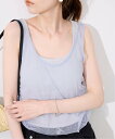 【SALE/30%OFF】SLOBE IENA チュールタンクパット付きキャミ SET スローブ イエナ トップス ノースリーブ・タンクトップ グレー ベージュ...