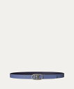 LAUREN RALPH LAUREN ロゴ リバーシブル レザー ベルト ラルフローレン ファッション雑貨 ベルト ブルー【送料無料】