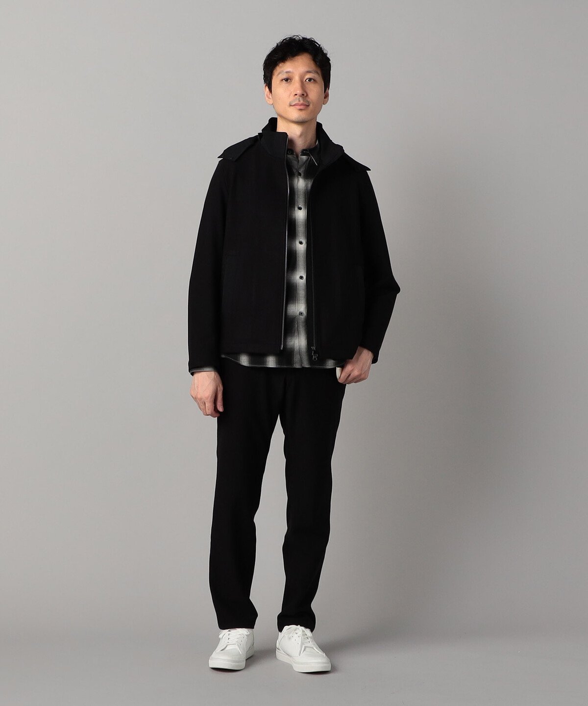 【SALE／30%OFF】COMME CA MEN 尾州産 ウォーフィルコーデュロイ 2WAYストレッチブルゾン コムサメン ジャケット・アウター ブルゾン・ジャンパー ブラック グレー【送料無料】