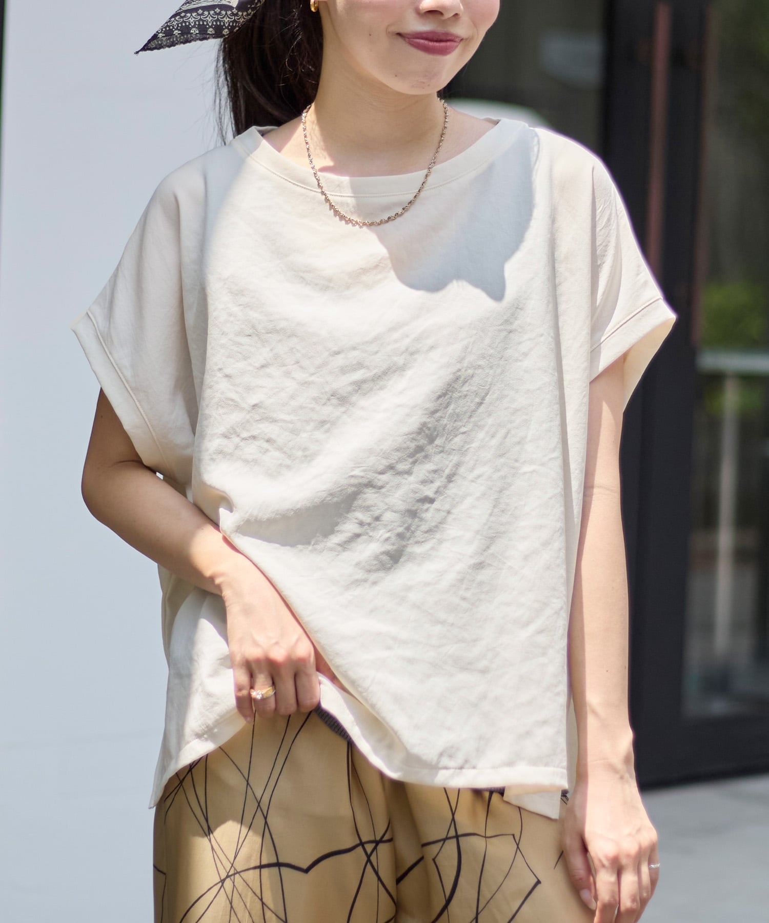 MICA&DEAL フレンチスリーブシアーTブラウス マイカアンドディール トップス カットソー・Tシャツ ブラック ホワイト