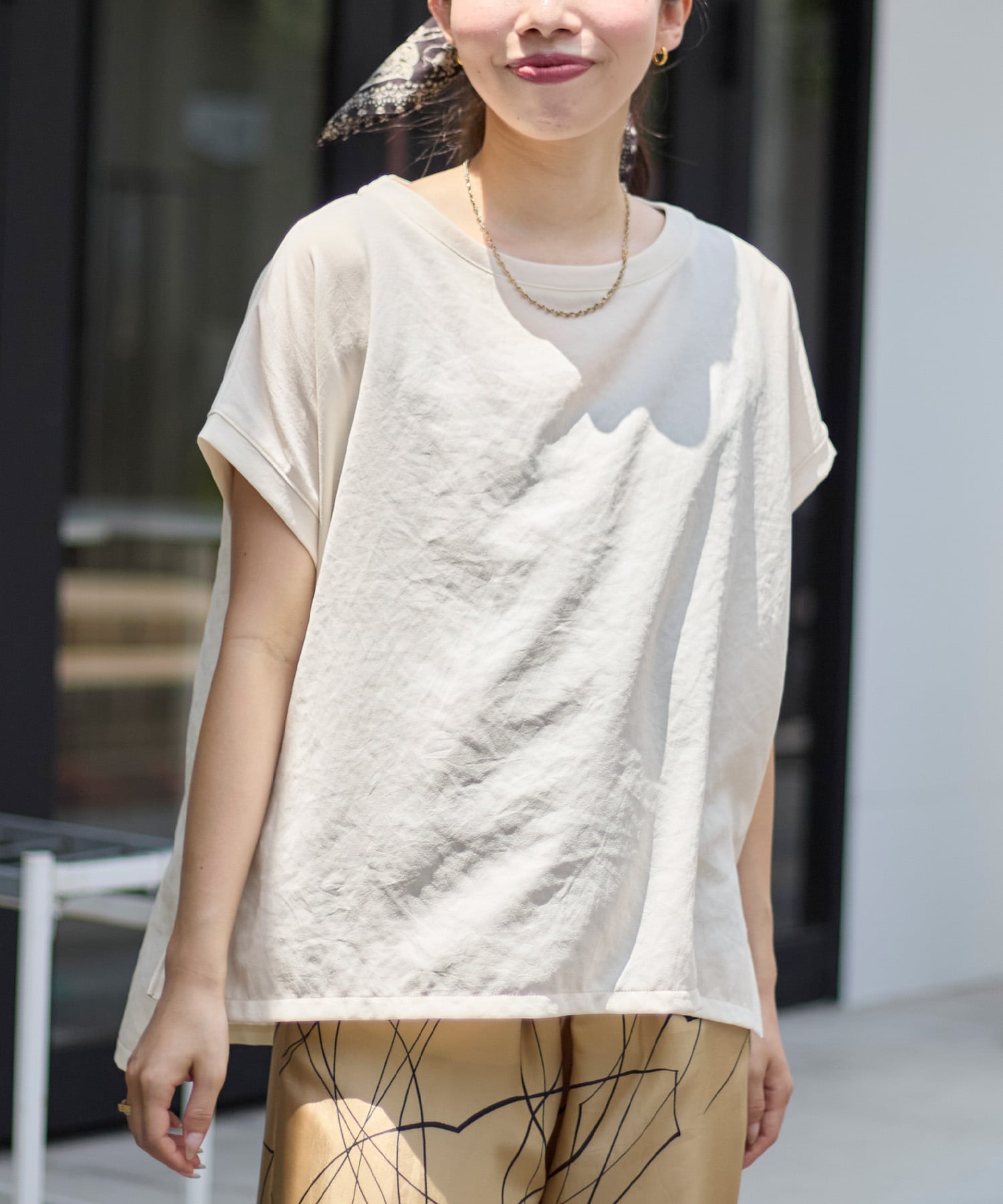 MICA&DEAL フレンチスリーブシアーTブラウス マイカアンドディール トップス カットソー・Tシャツ ブラック ホワイト