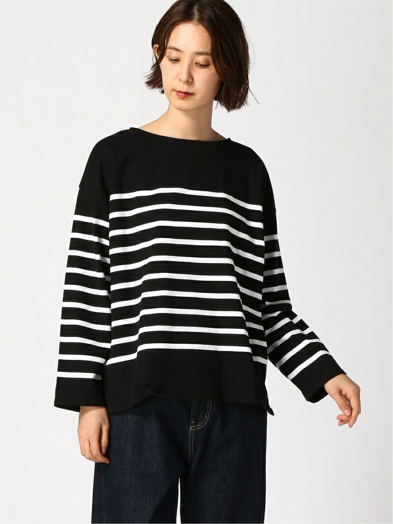 【SALE／30%OFF】SLOBE IENA ルーズパネルボーダーTEE スローブ イエナ トップス カットソー・Tシャツ ブラック パープル ブルー【送料無料】のサムネイル