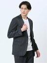 【SALE/37%OFF】m.f.editorial プリントポンチジャージ レギュラーフィット 2ボタンジャケット 紺(セットアップ可能) タカキュー スーツ...