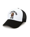 A BATHING APE GO APE POINTER COLLEGE MESH CAP ア ベイシング エイプ 帽子 キャップ ブラック グリーン ネイビー レッド【送料無料】