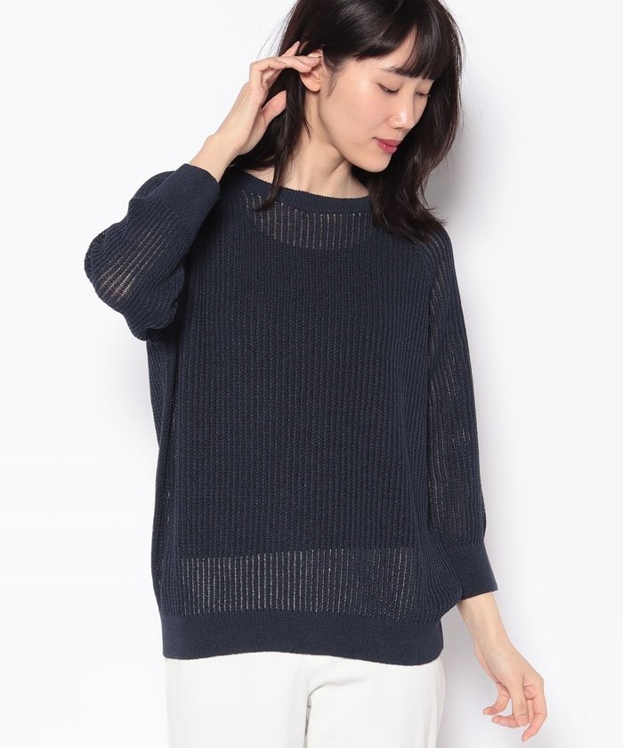 【SALE／47%OFF】Leilian 透かし編みニッ