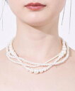 【SALE/8%OFF】metoi metoi/3連パールショートネックレス 結婚式 パーティー オケージョン セットアップセブン アクセサリー・腕時計 ネックレス ブラック