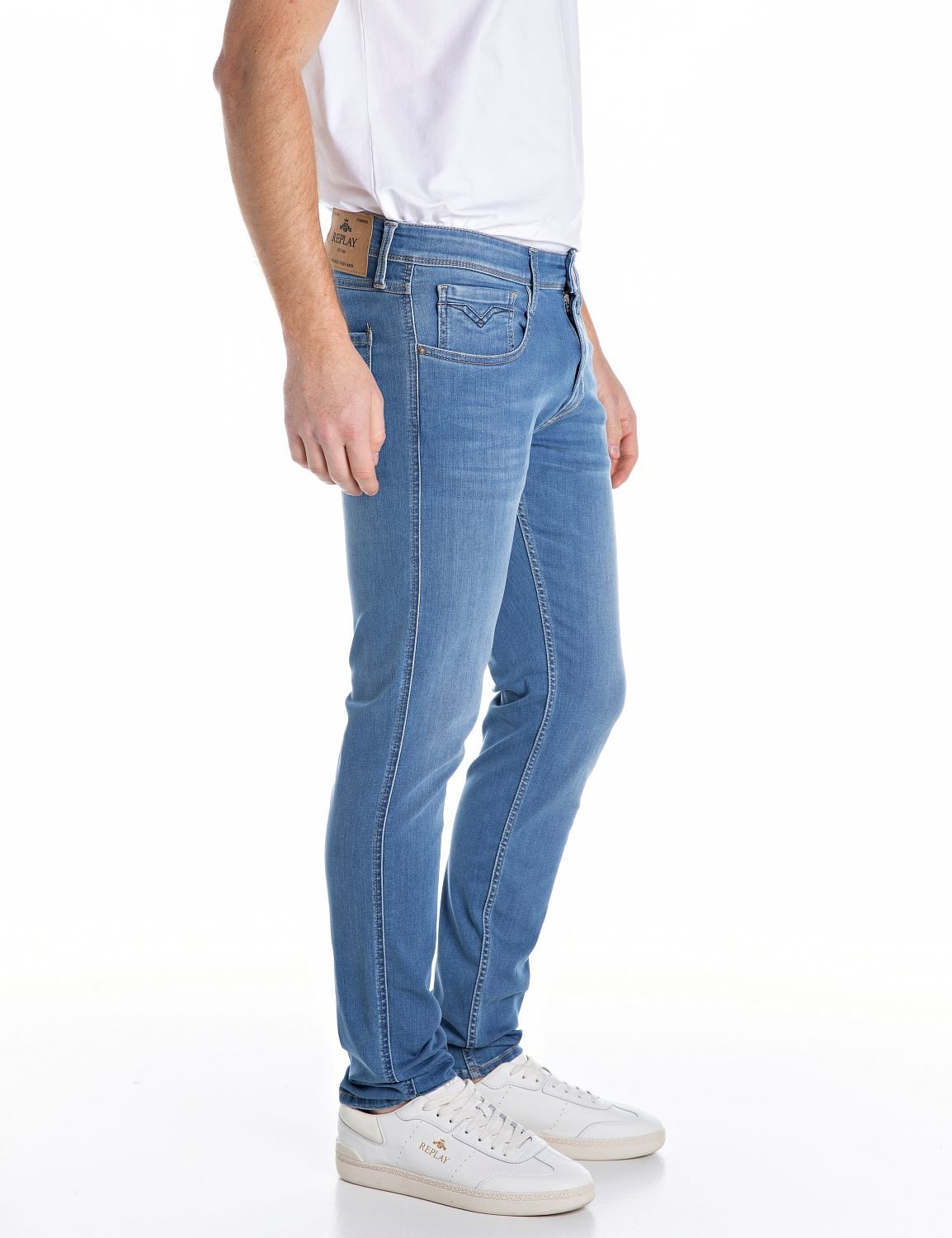 【SALE／40%OFF】REPLAY スリムフィットANBASSパワーストレッチデニム リプレイ パンツ ジーンズ・デニムパンツ ブルー【送料無料】