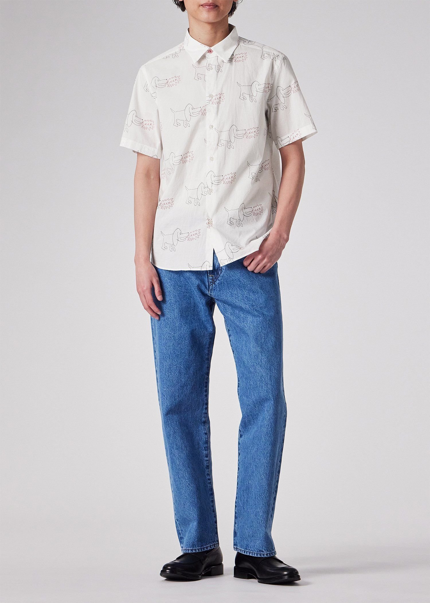 PS Paul Smith Drawn by Paul "Dog" 半袖シャツ ポール・スミス トップス シャツ・ブラウス ホワイト【送料無料】