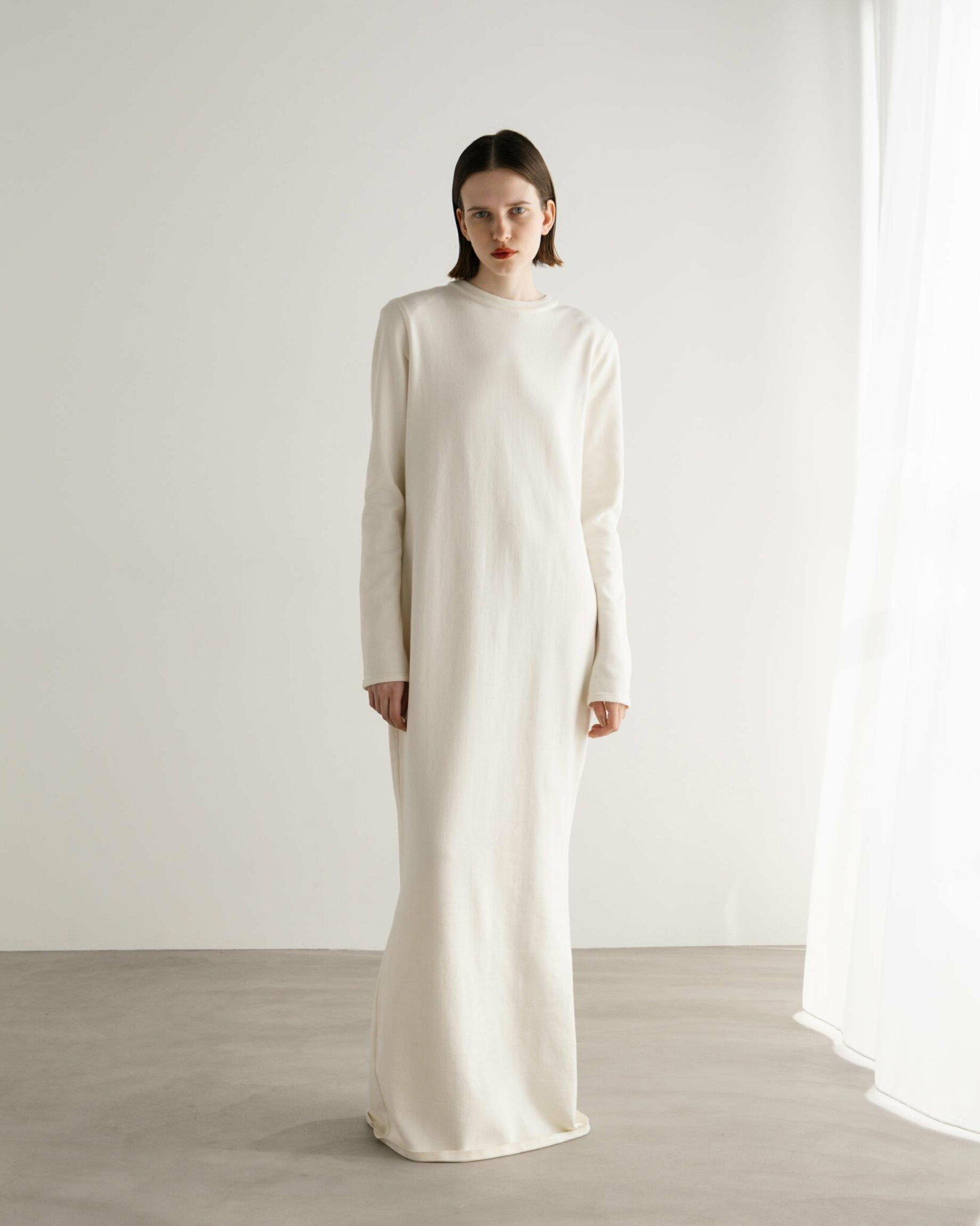 BIYOMA COTTON SILK KNIT DRESS ビヨーマ ワンピース・ドレス ワンピース ネイビー ホワイト ブラック【送料無料】