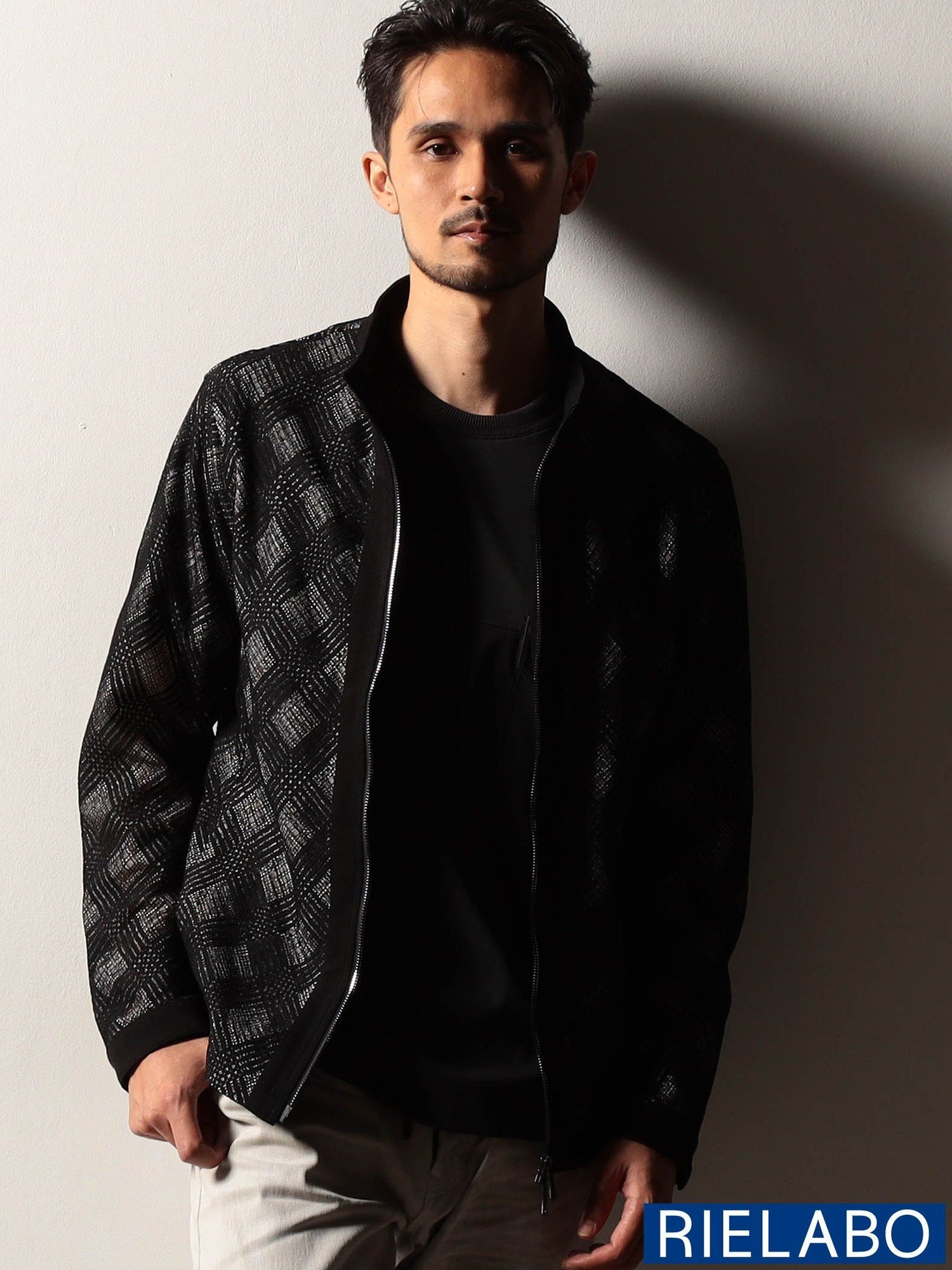 NICOLE CLUB FOR MEN 【RIELABO】アラカルトシアーブルゾン ニコル ジャケット・アウター ライダースジャケット ブラック