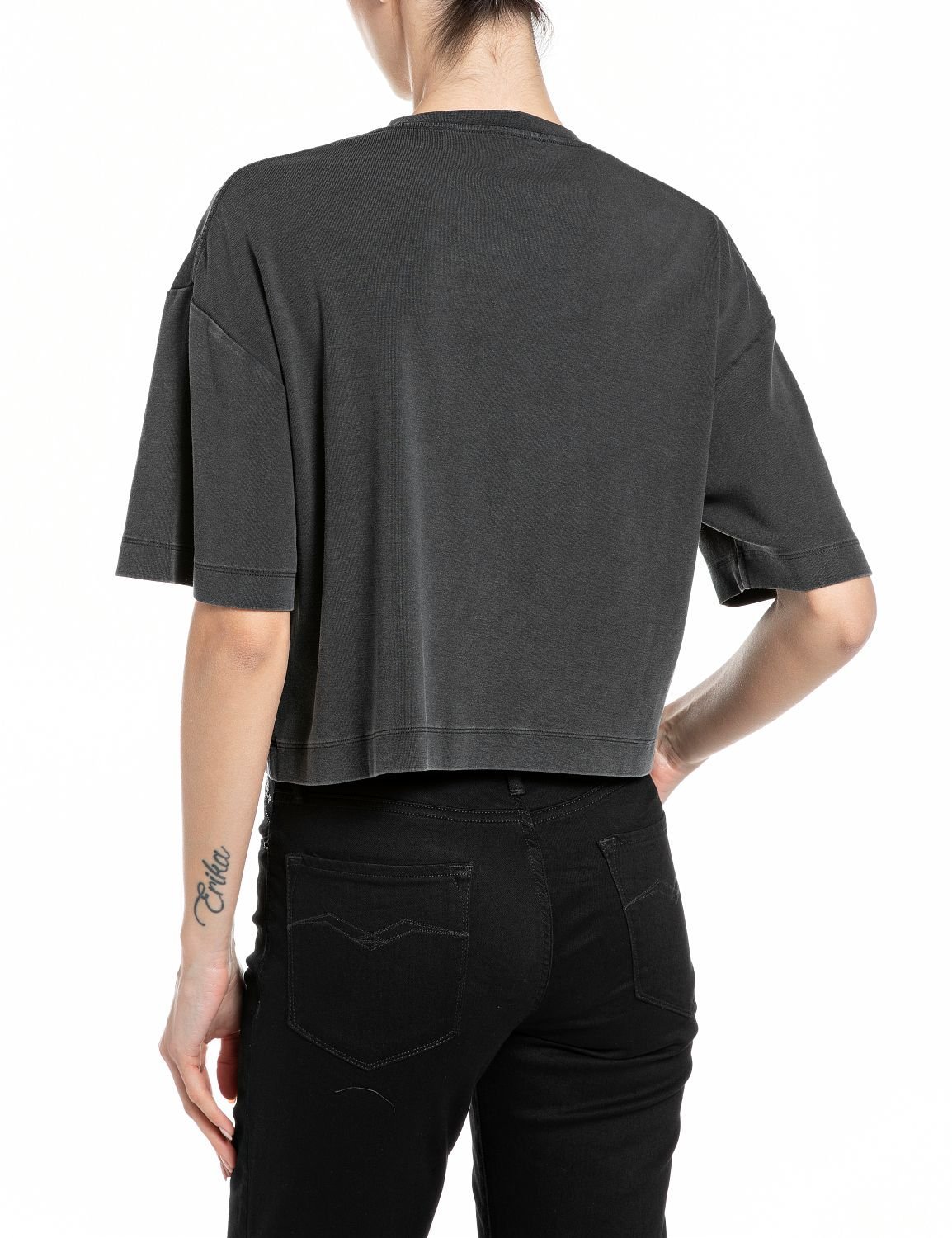 ガーメントダイコットンストレッチスターTシャツ リプレイ トップス カットソー・Tシャツ