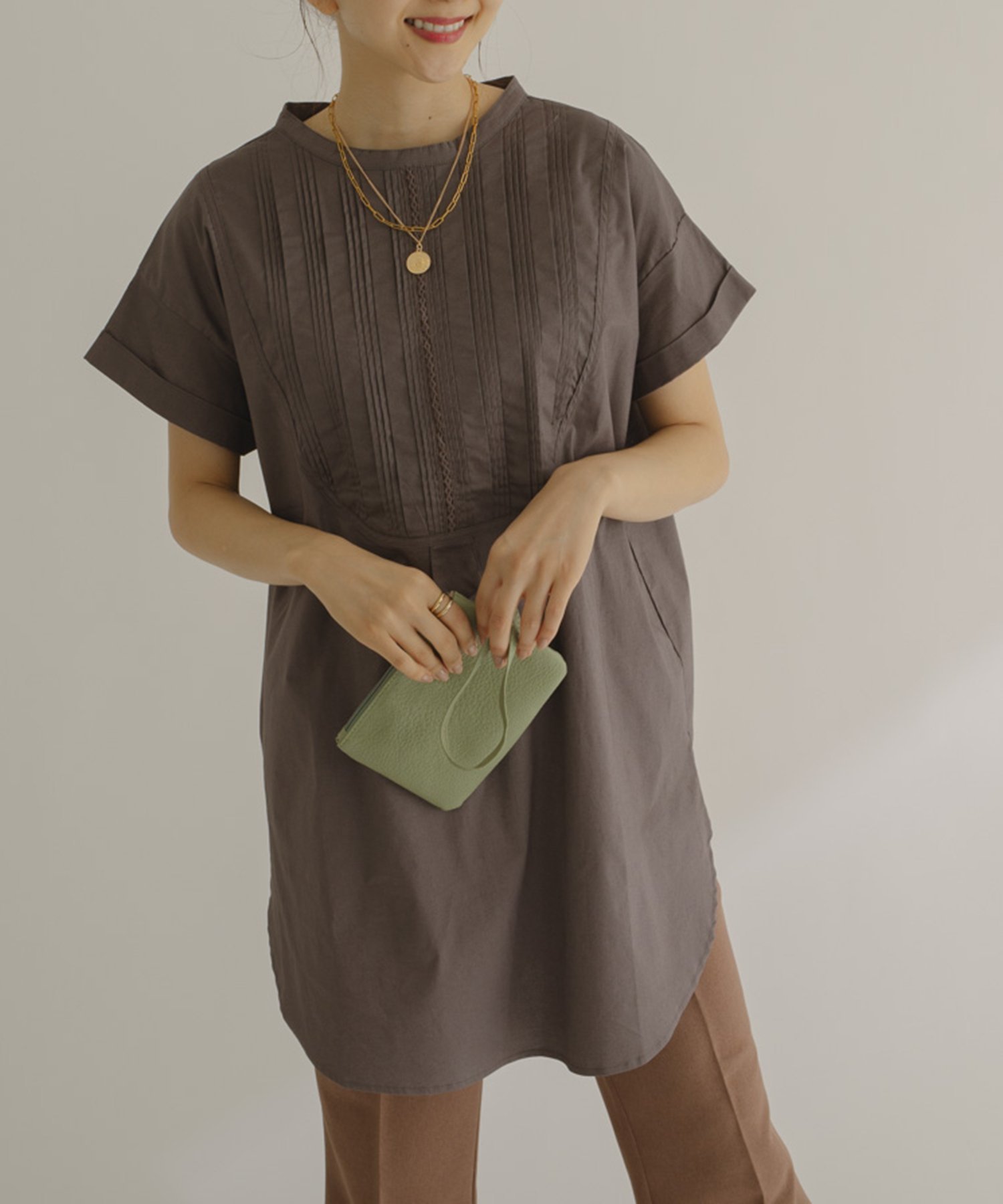 【SALE／30%OFF】JAYRO バンドカラーシャツ ジャイロ トップス シャツ・ブラウス ホワイト グレー ベージュ パープル