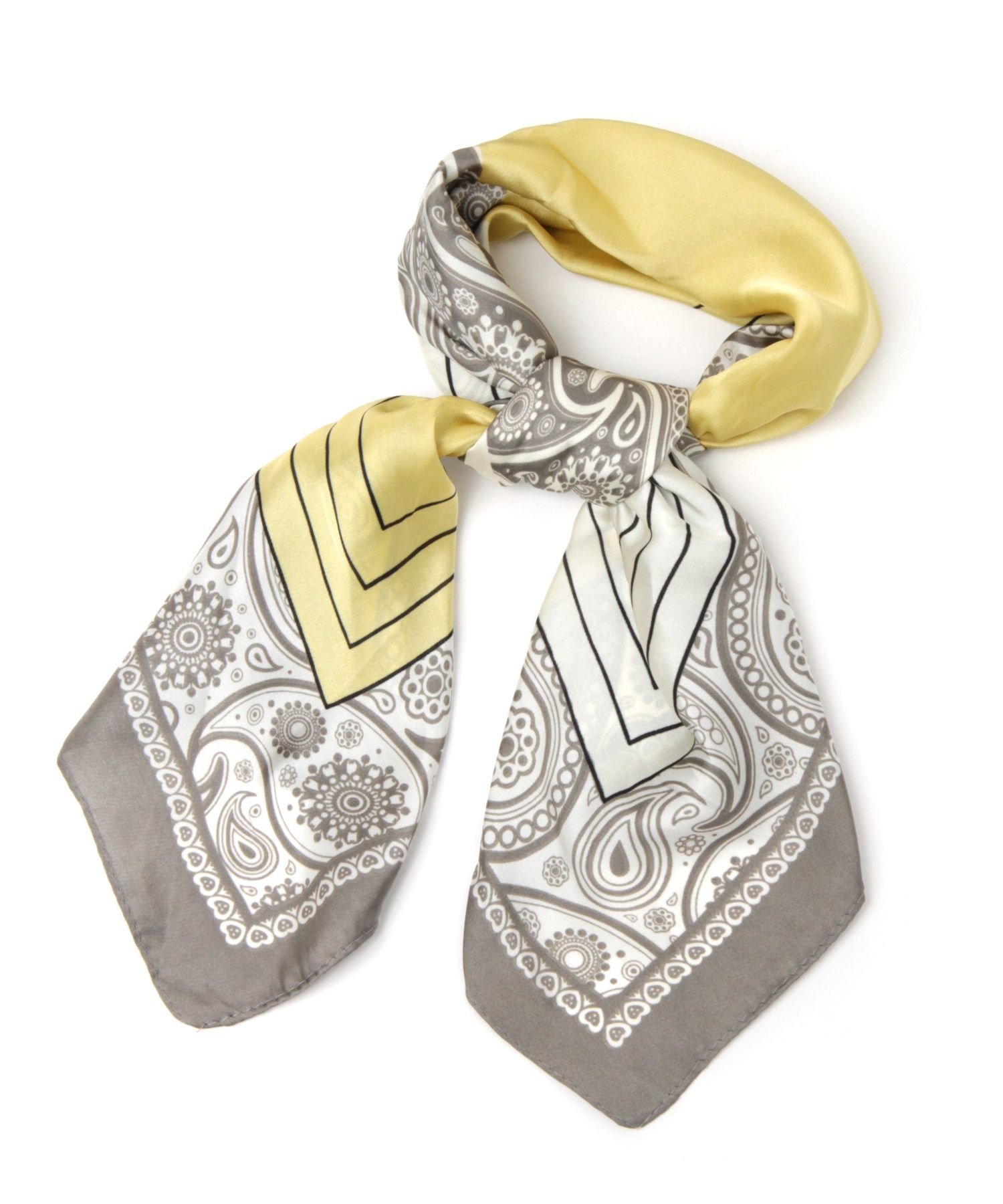 GLOBAL WORK (W)プリントスカーフ グローバルワーク ファッション雑貨 スカーフ・バンダナ イエロー オレンジ グリーン ベージュ グレーのサムネイル